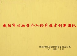 咸陽市心血管介入診療技術(shù)創(chuàng)新團隊